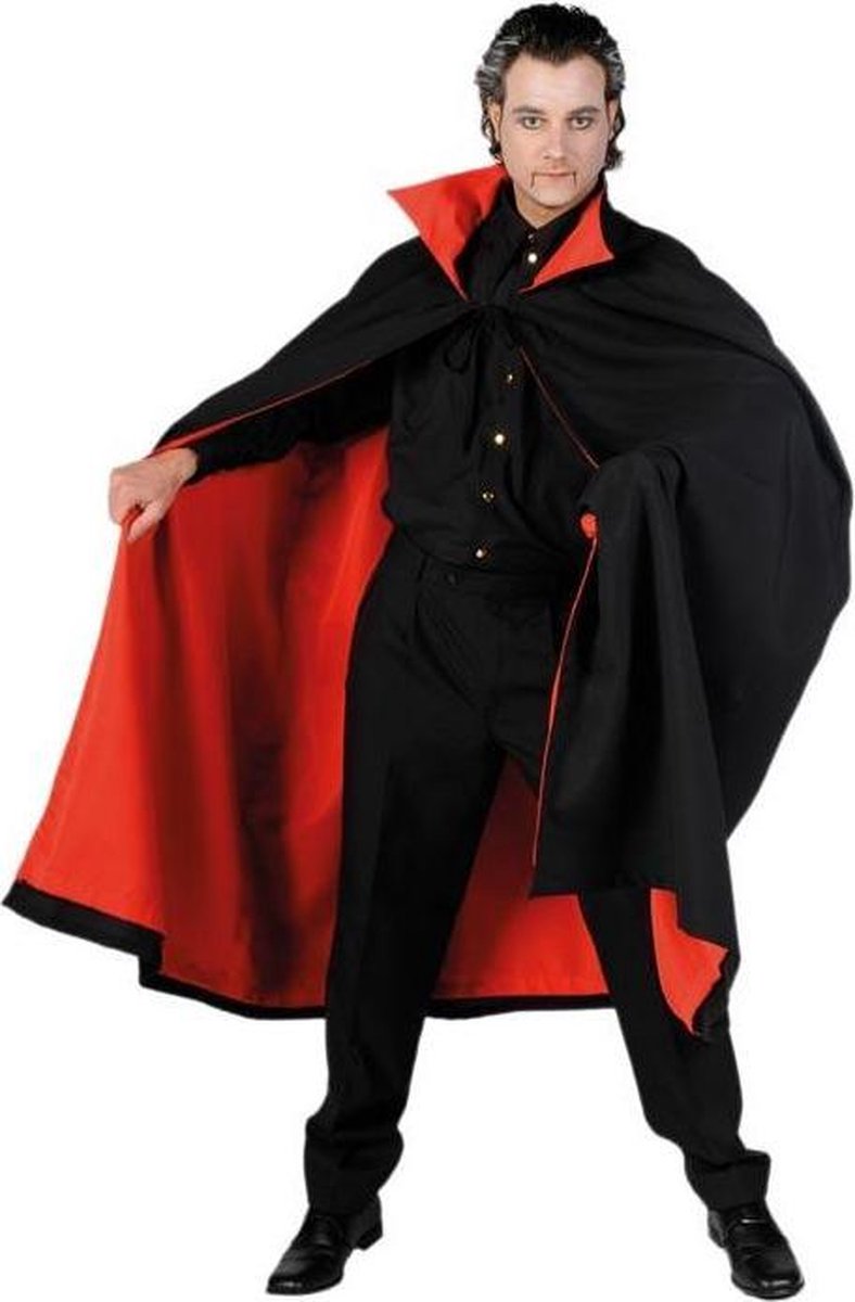 Dracula Cape Deluxe Zwart-Rood