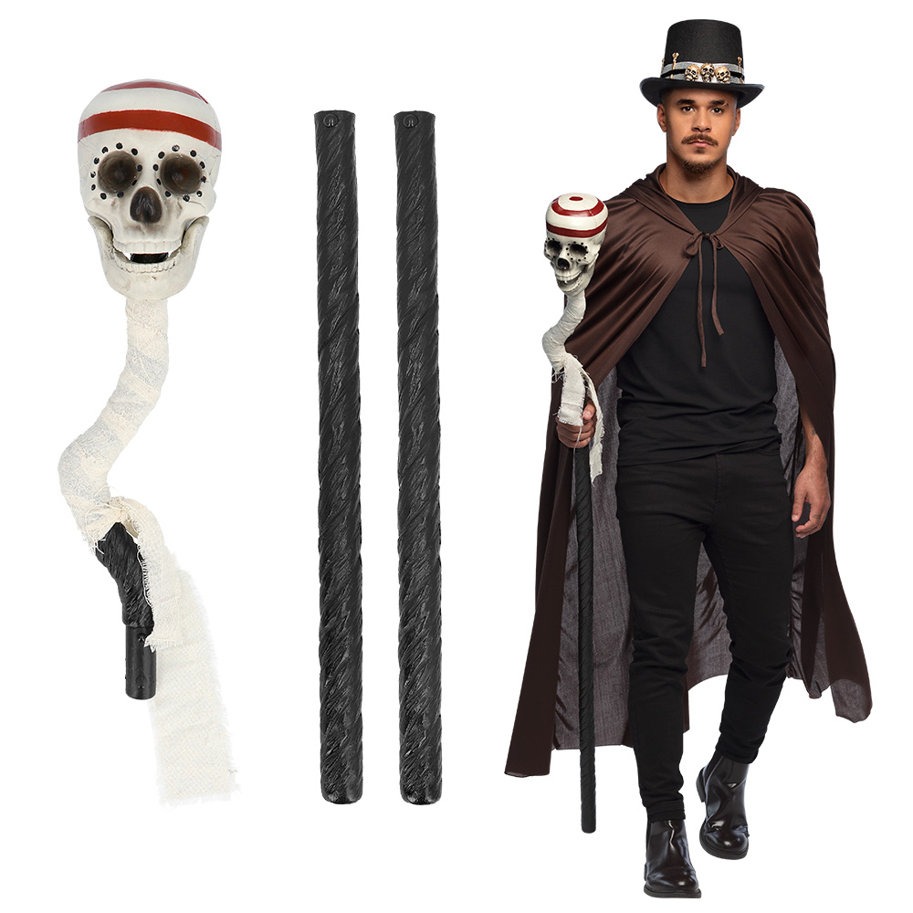 Voodoo Staf Halloween Skull - 150 cm