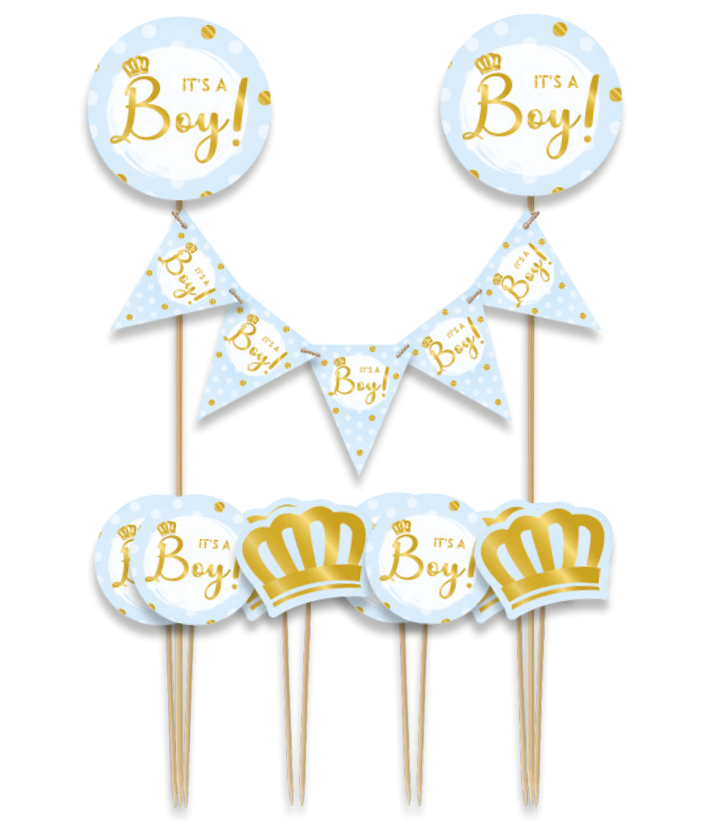 Geboorte Jongen - Taart Decoratie It's A Boy