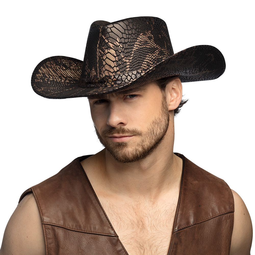 Cowboyhoed Cobra Slangenprint - Volwassenen