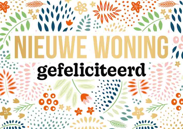 Wenskaart Daisy - Nieuwe Woning Gefeliciteerd