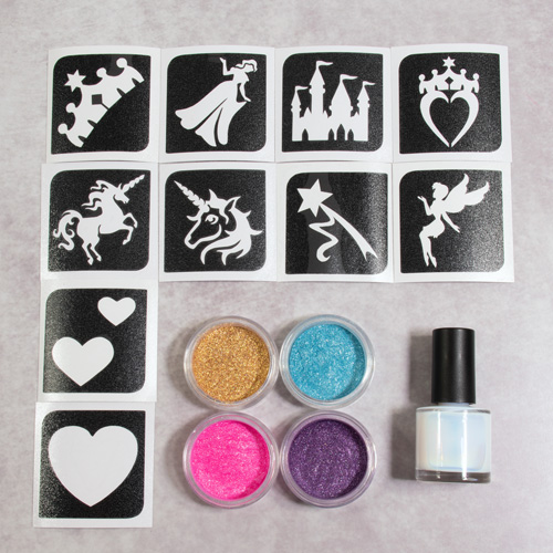 Grimas Set - Glittertattoo - Prinses