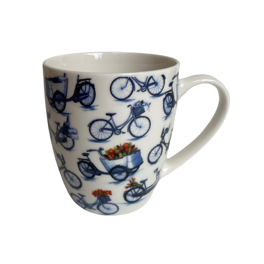 Koffiemok Fietsen Delfts Blauw 200 ml