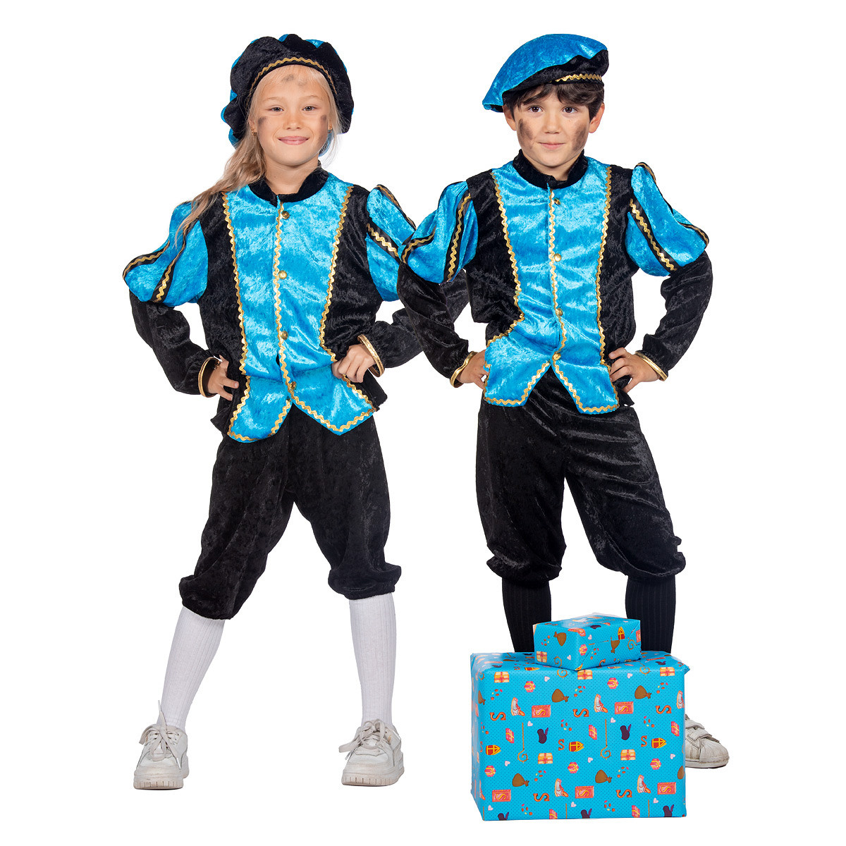 Pietenpak - Turquoise-Zwart - Kinderen