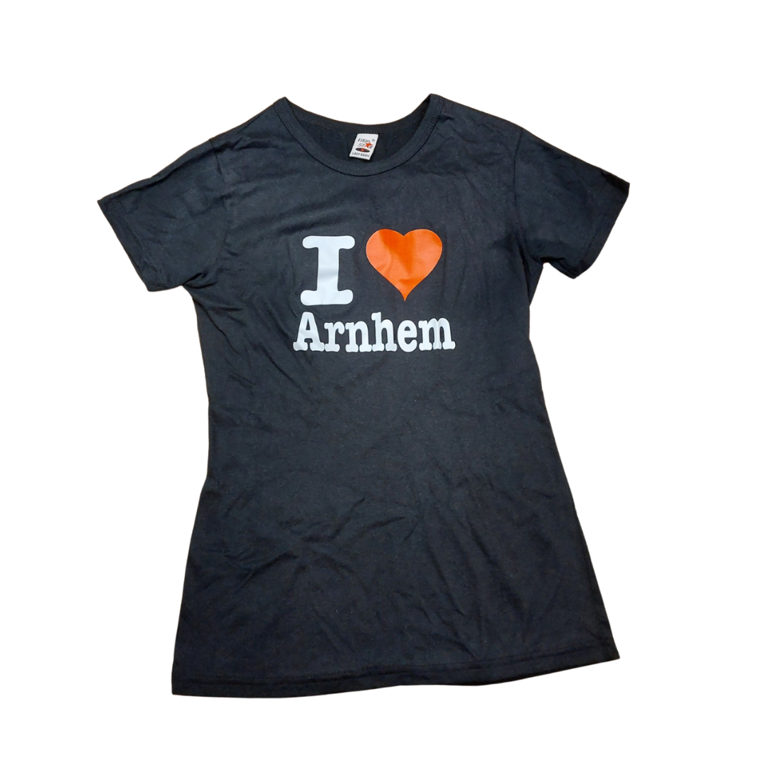 Tweede kans - Nieuw - T-shirt I Love Arnhem - Zwart - Dames