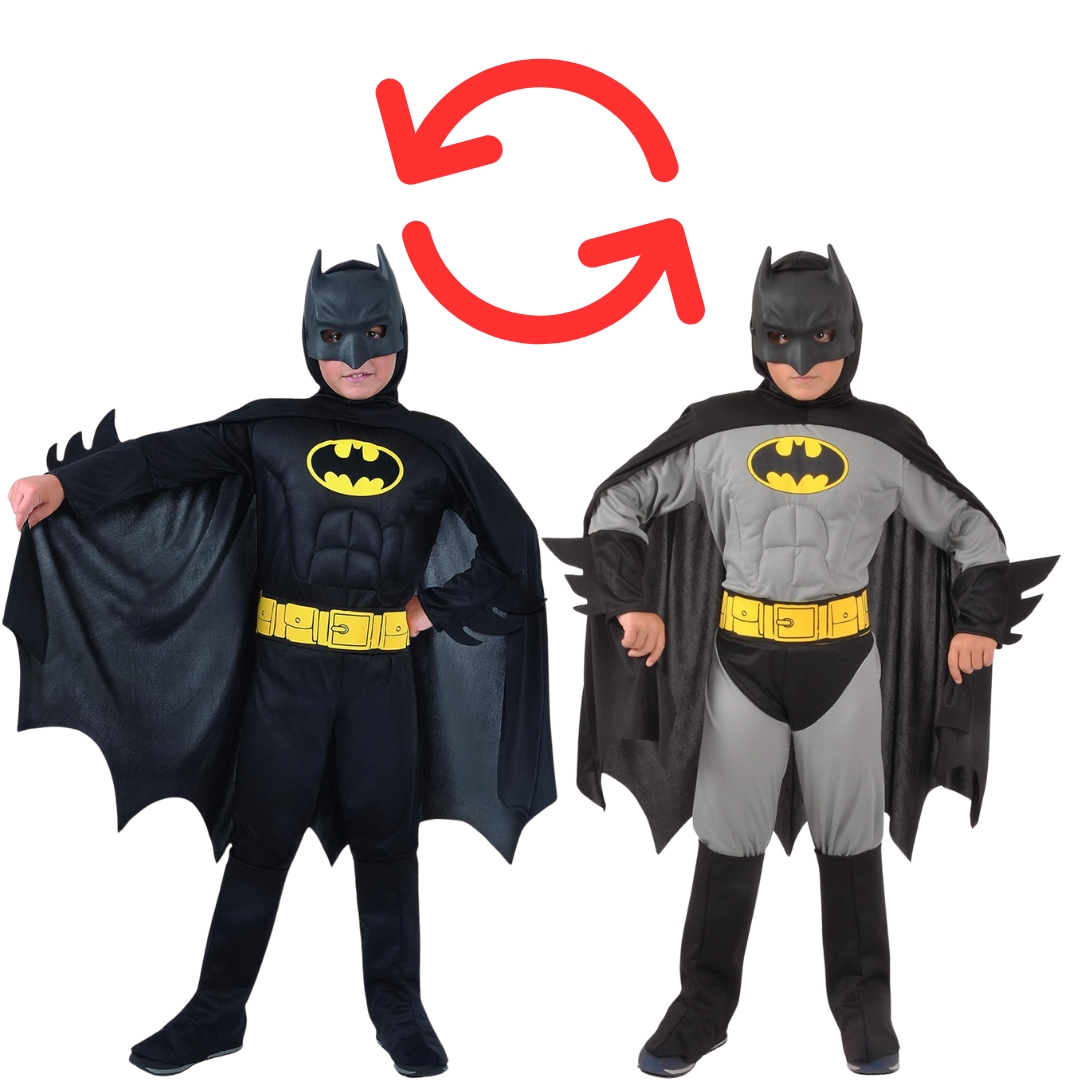 Batman Gespierd Kostuum Omkeerbaar - Licentie - Kinderen